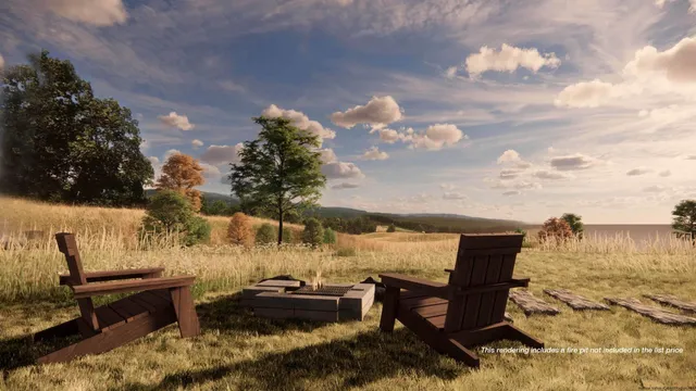 a building outdoor space with patio furniture