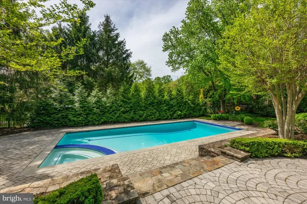 a view of outdoor space and swimming pool