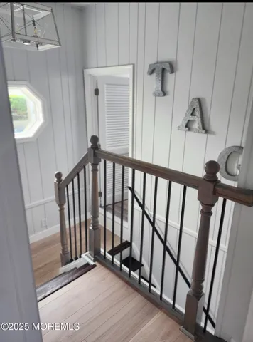 a view of a staircase door