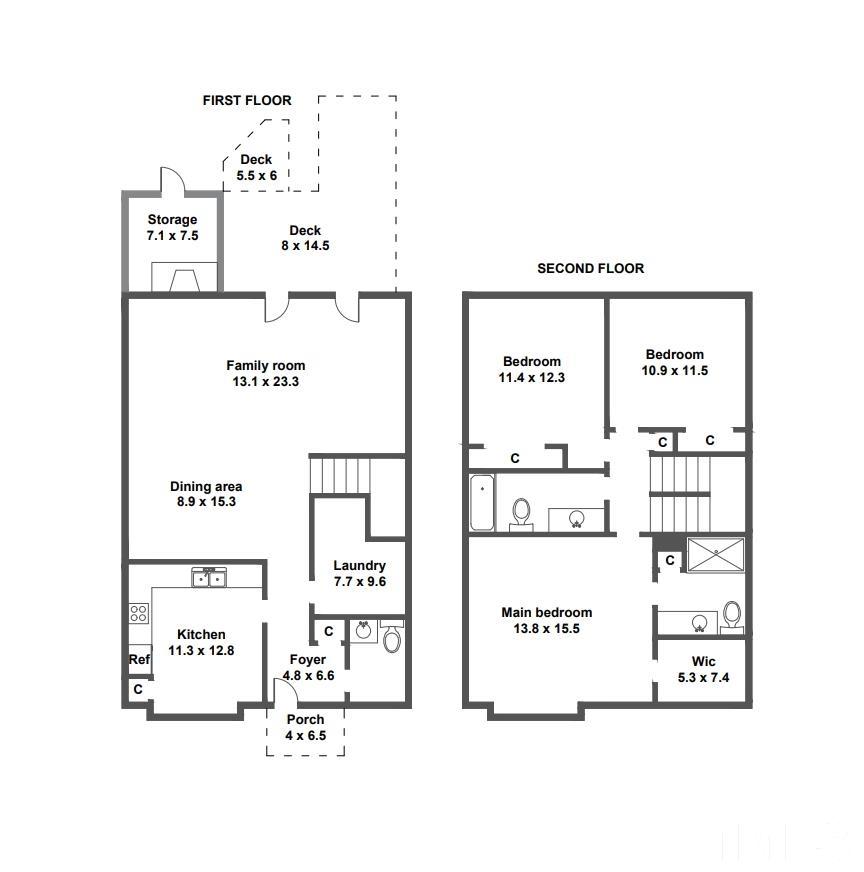 1502 Edgeside Court Raleigh, NC 27609 - Photo 27 of 27 Floor Plan of Townhome