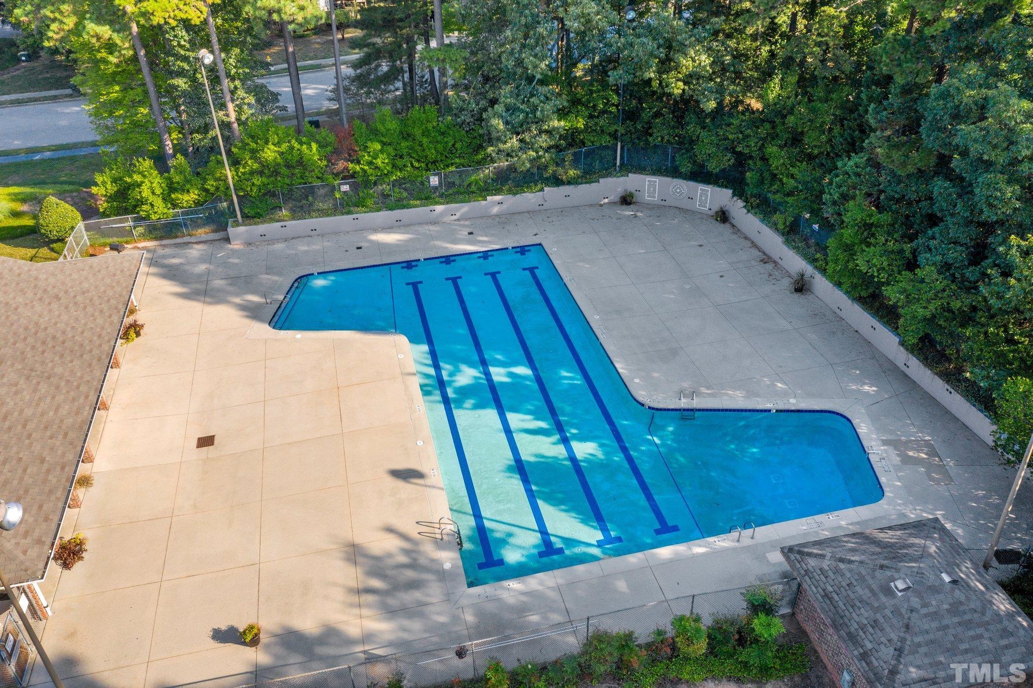 1502 Edgeside Court Raleigh, NC 27609 - Photo 25 of 27 Aerial shot of Community Pool