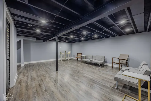 a view of a storage room