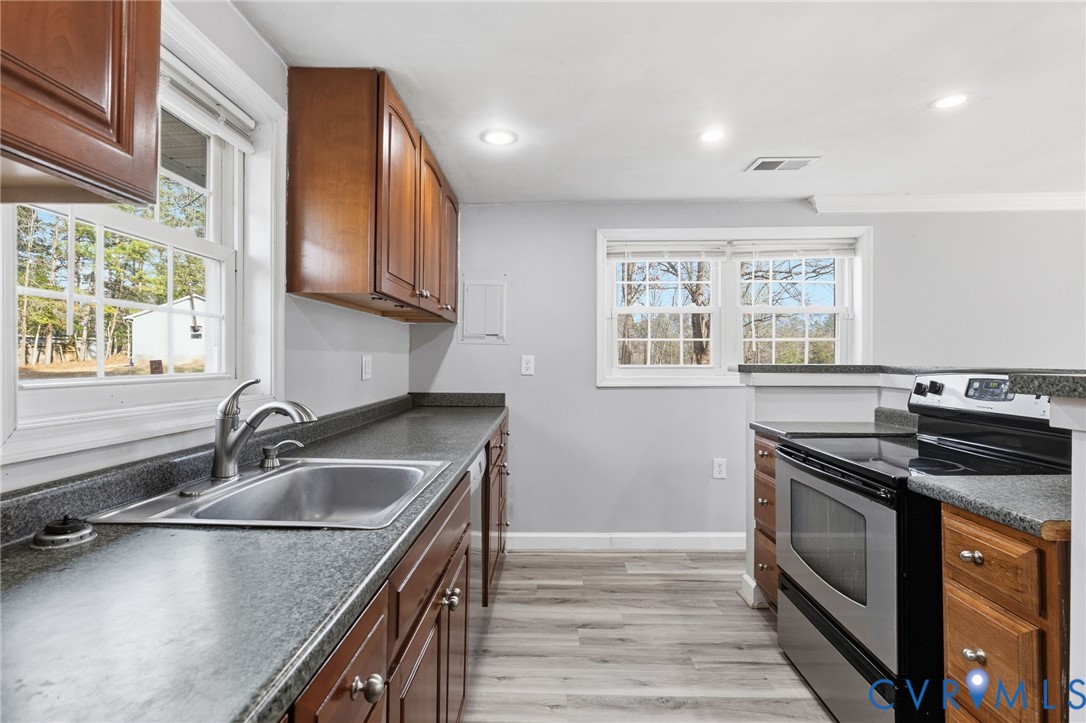12145 White Bark Road Ruther Glen, VA 22546 - Photo 10 of 23 a kitchen that has a sink and a stove