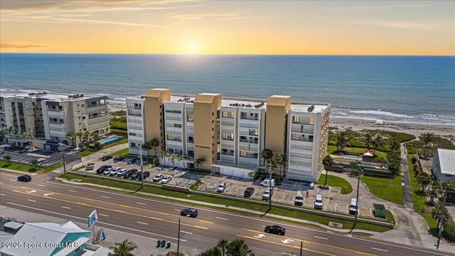 a view of tall buildings