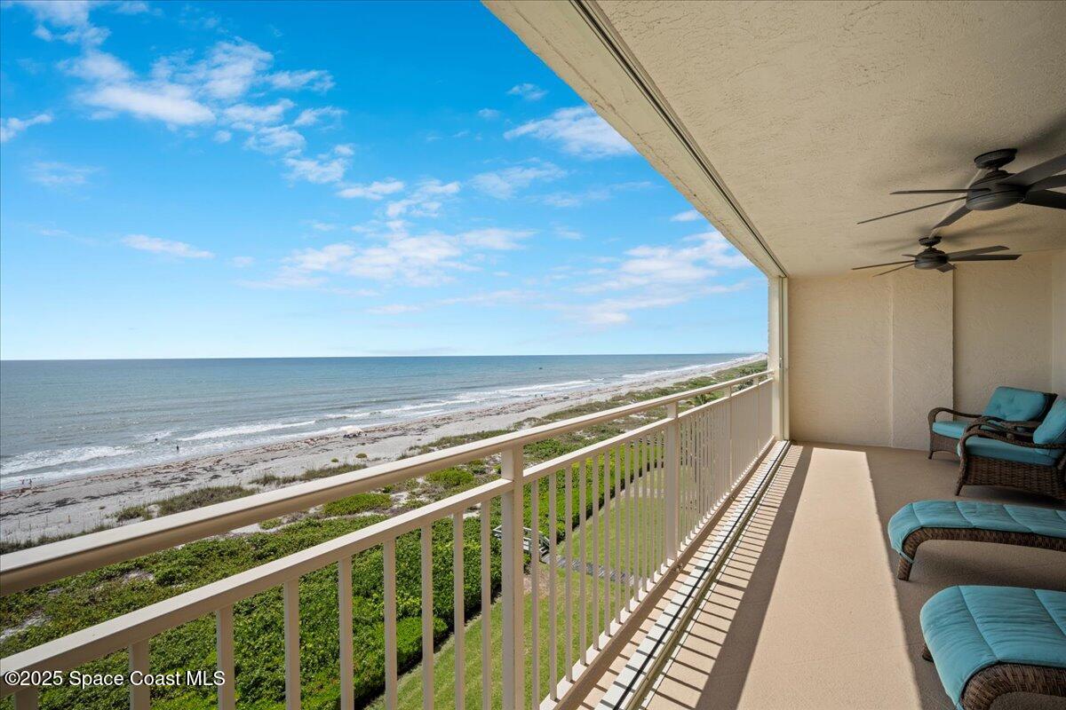 3221 South Atlantic Avenue, Unit 703 Cocoa Beach, FL 32931 - Photo 29 of 77 a view of balcony with furniture