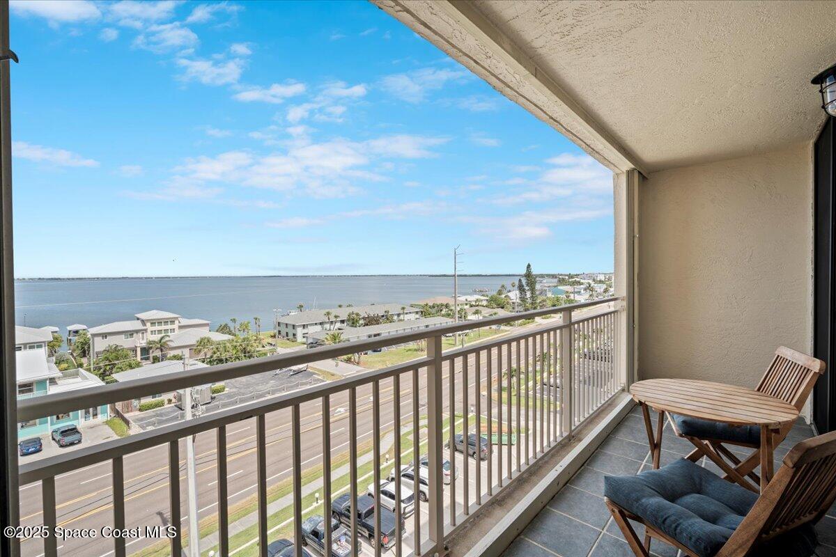 3221 South Atlantic Avenue, Unit 703 Cocoa Beach, FL 32931 - Photo 48 of 77 a view of balcony with furniture