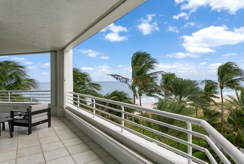 1700 South Ocean Boulevard, Unit 5B Lauderdale-by-the-Sea, FL 33062 - Photo 31 of 47 a view of balcony with furniture