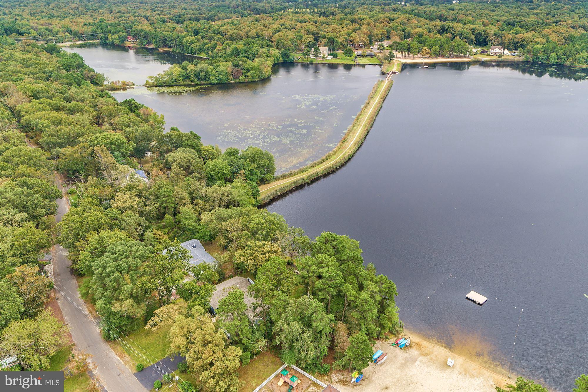 206 Bass Road Marlton, NJ 08053 - Photo 39 of 47 Aerial View of Lakes & Dam/Walking Trail