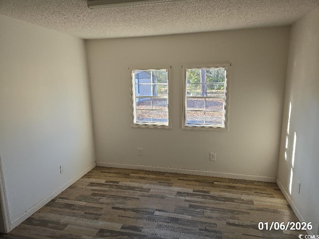 1341 Allison Landing Road Johnsonville, SC 29555 - Photo 19 of 27 Empty room with dark wood finished floors and a textured ceiling