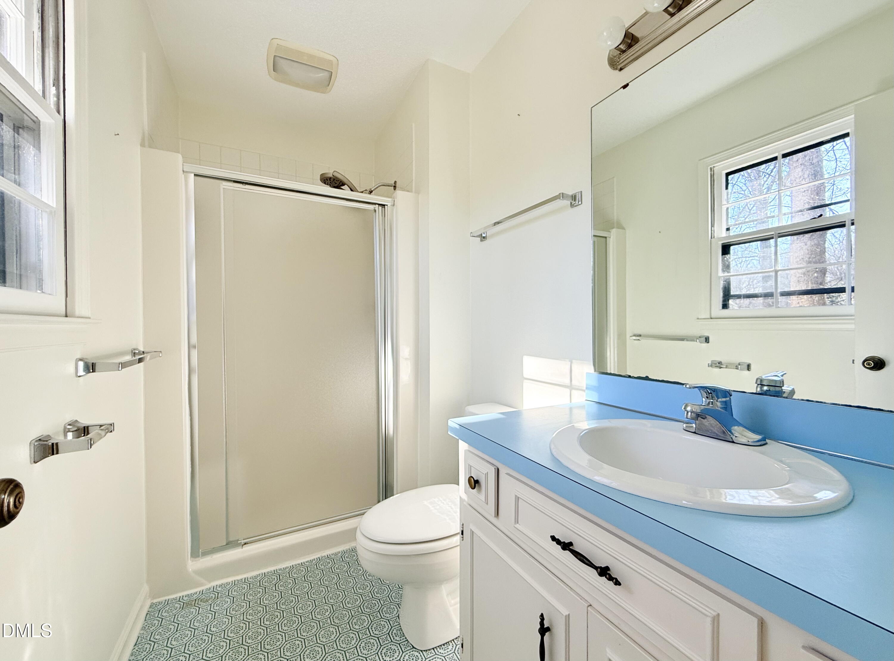 702 Delmar Road Cary, NC 27511 - Photo 20 of 23 a bathroom with a sink a toilet and shower