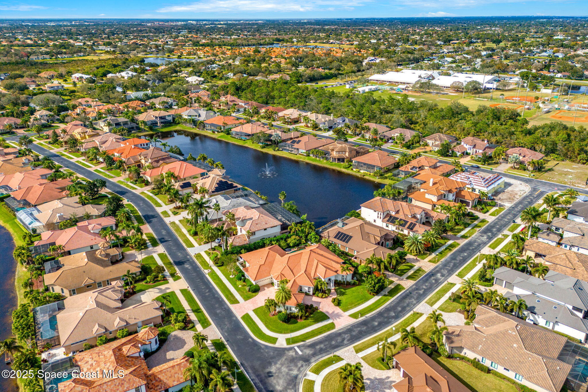 3738 Cappio Drive Melbourne, FL 32940 - Photo 54 of 62 an aerial view of a residential houses with outdoor space