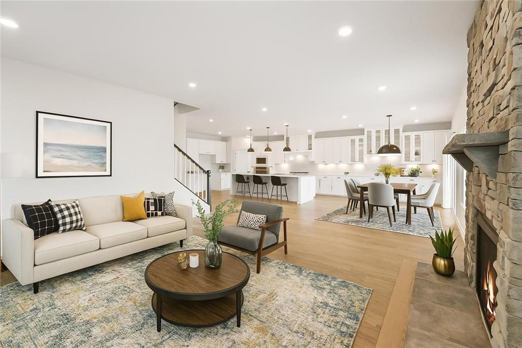 107 Abigail Drive Mars, PA 16046 - Photo 12 of 50 a living room with furniture and a fireplace