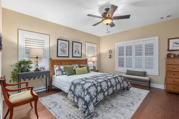 a bathroom with a bathtub and shower