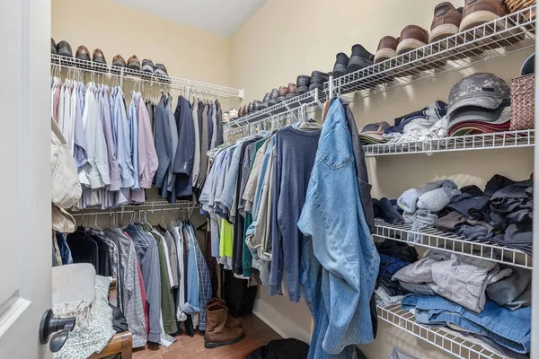 a view of a storage in a room