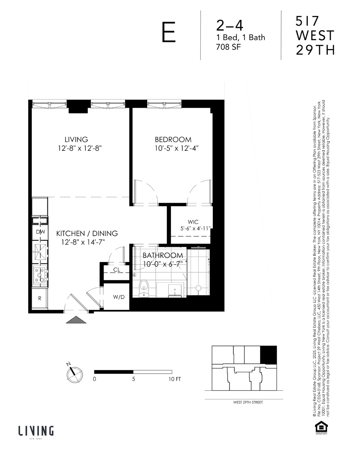 517 West 29th Street, Unit 2E Manhattan, NY 10001 - Photo 13 of 13 Floor Plan