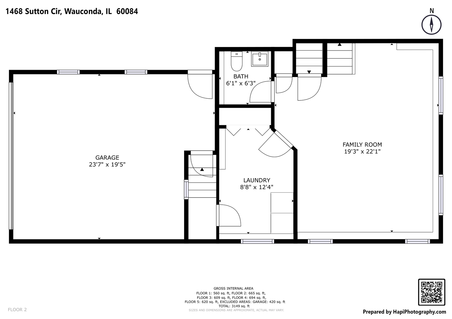 1468 Sutton Circle Wauconda, IL 60084 - Photo 28 of 33 a picture of a black and white wall