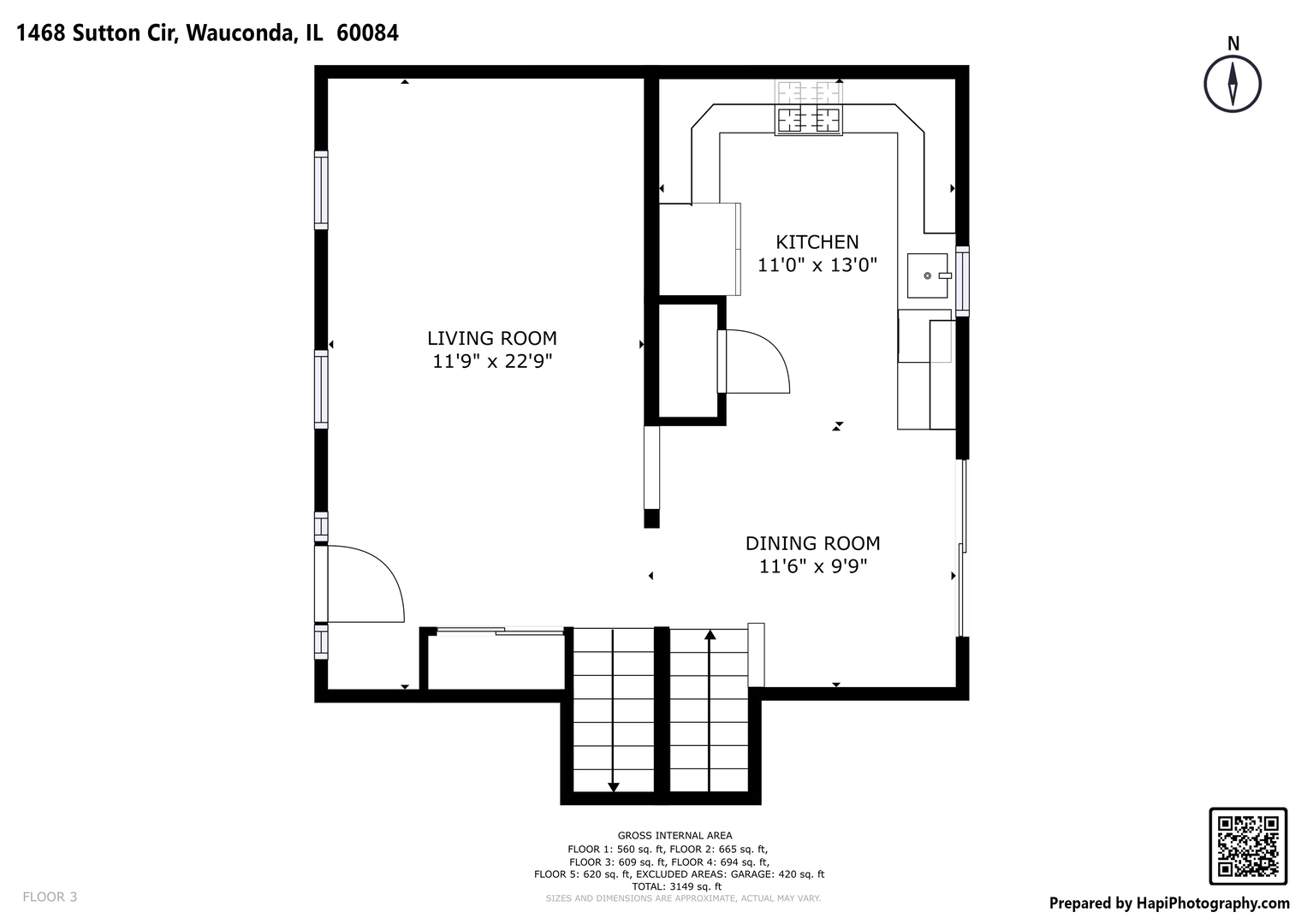 1468 Sutton Circle Wauconda, IL 60084 - Photo 31 of 33 a picture of a book and a bed