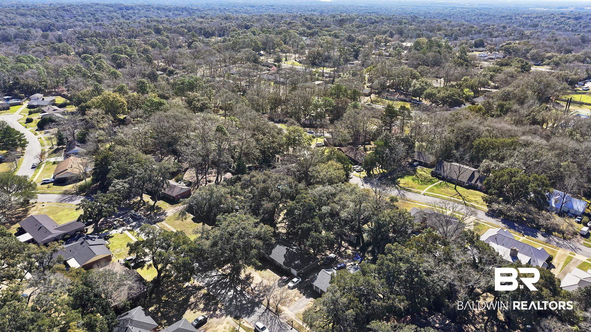 5817 Woodgate Road Mobile, AL 36609 - Photo 85 of 85 Bird's eye view with a residential view and a wooded view
