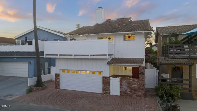 front view of a house with a garage