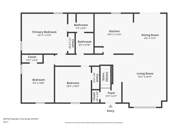 $260,000 | 2804 Northwest Kingsridge Drive, Blue Springs, MO 64015