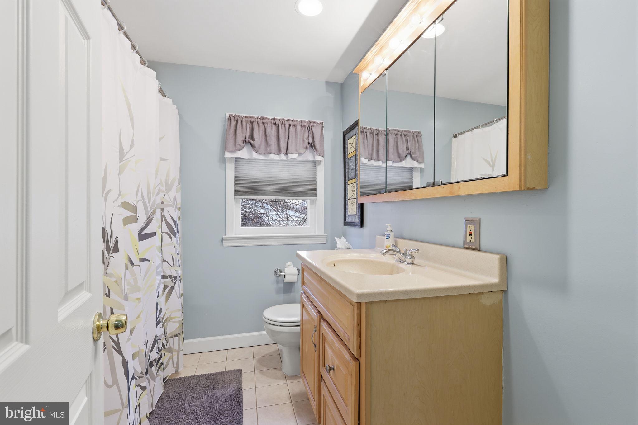 1607 Forrest Avenue Feasterville-Trevose, PA 19053 - Photo 26 of 48 a bathroom with a sink a toilet and a mirror