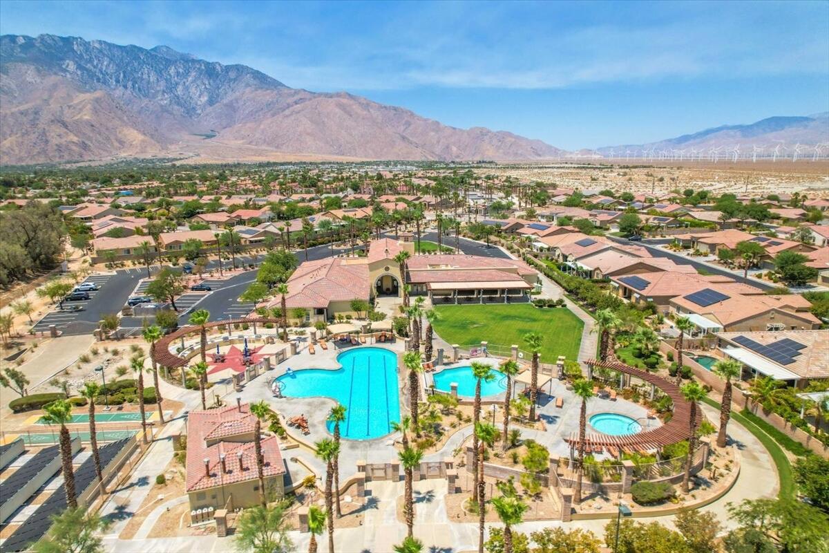 3467 Savanna Way Palm Springs, CA 92262 - Photo 47 of 49 an aerial view of residential houses with outdoor space