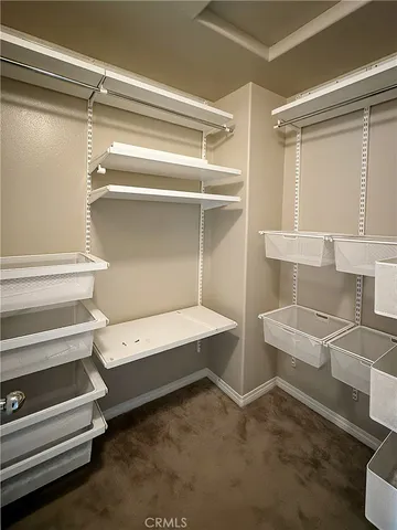 a view of room with shelves