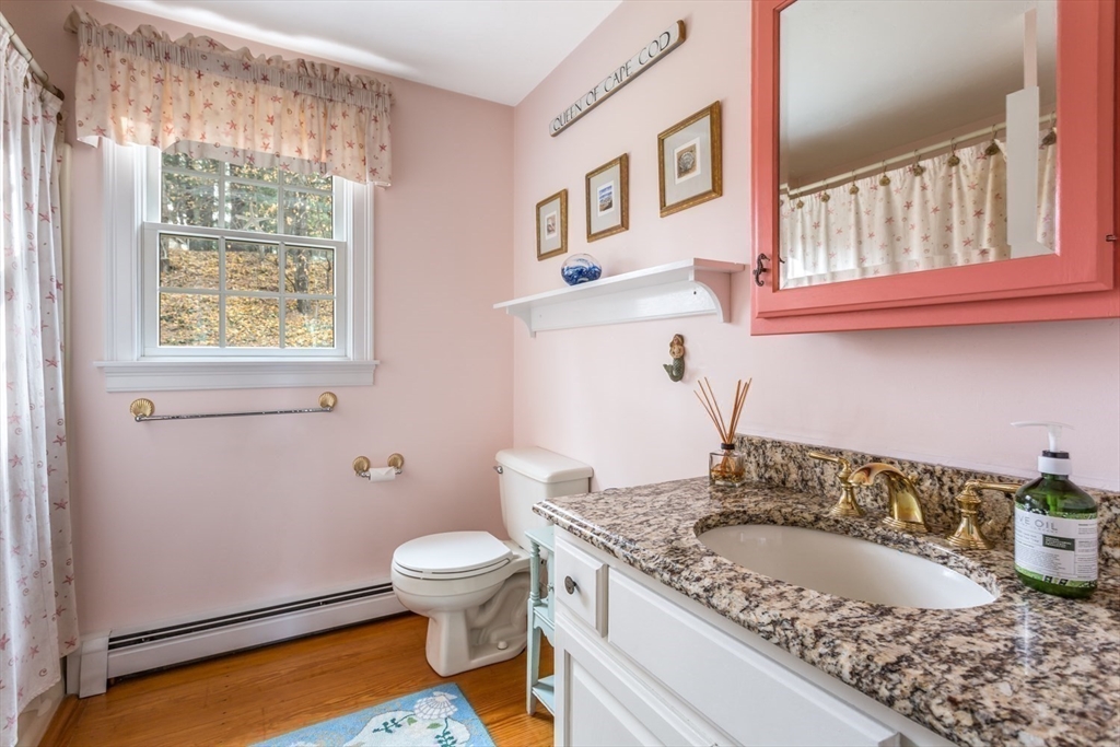 1 Delta Drive Franklin, MA 02038 - Photo 23 of 42 a bathroom with a granite countertop sink and a toilet