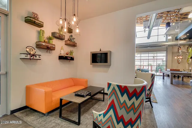 a room with furniture and window