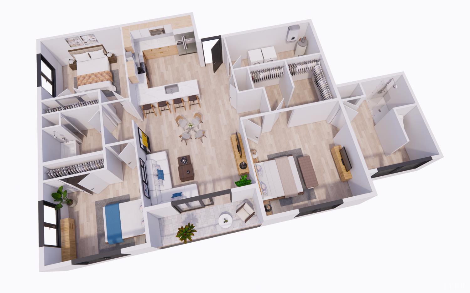 419 Rotunda Street, Unit 2006 Lynchburg, VA 24502 - Photo 3 of 23 a living room with furniture and a flat screen tv