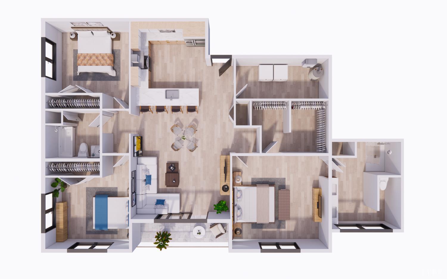 419 Rotunda Street, Unit 2006 Lynchburg, VA 24502 - Photo 4 of 23 a picture of a very nice looking room with many windows