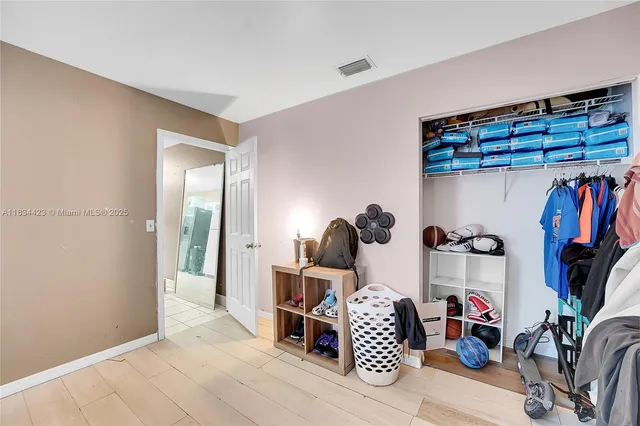 a room with storage and utility