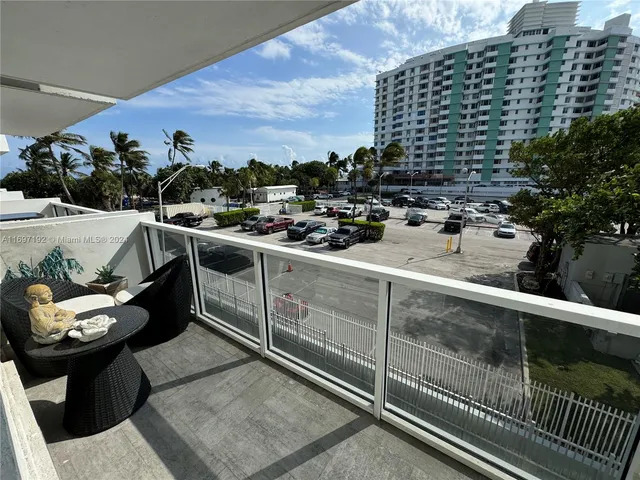 a view of a terrace with chairs
