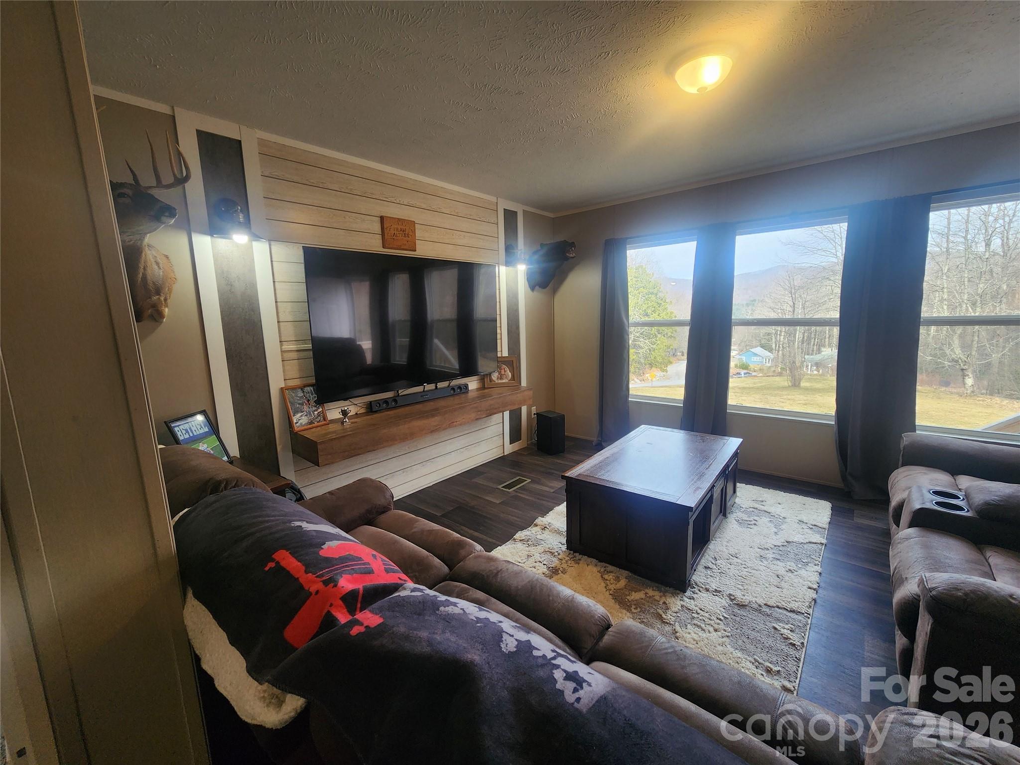 659 Cold Creek Road Canton, NC 28716 - Photo 17 of 37 a living room with furniture and a flat screen tv