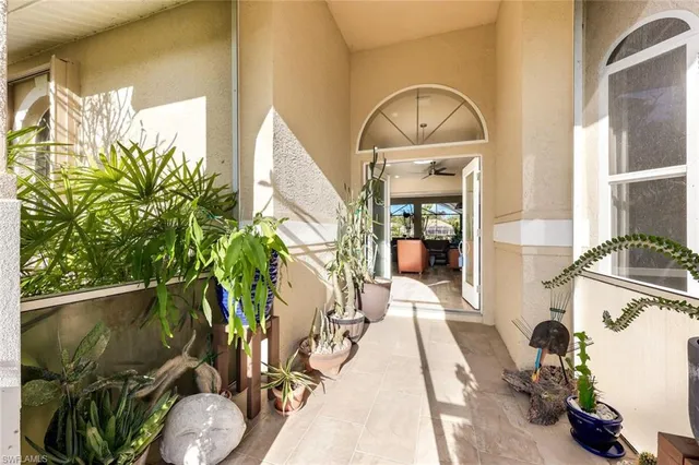 a view of a entryway door back of the room