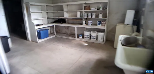 a close view of water heater room