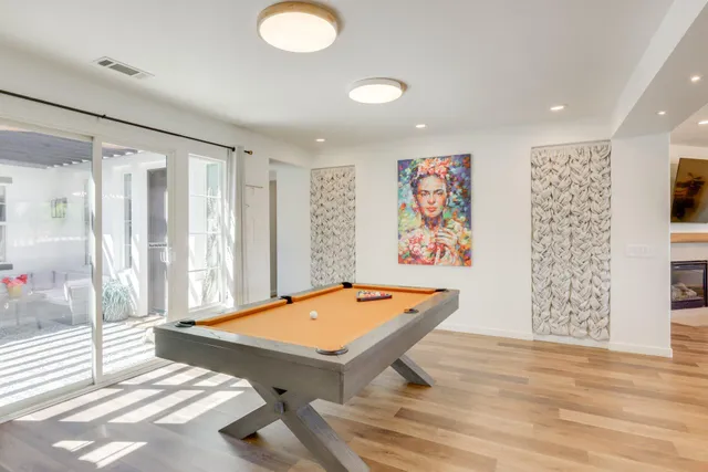 a view of a lake with houses