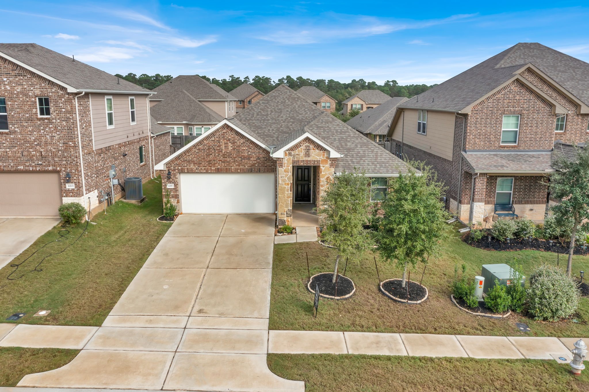 2217 Gadwall Court Conroe, TX 77384 - Photo 2 of 35 front view of a house with a yard