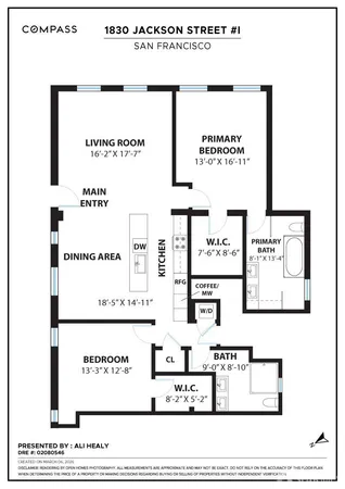 $1,895,000 | 1830 Jackson Street, Unit I, San Francisco, CA 94109