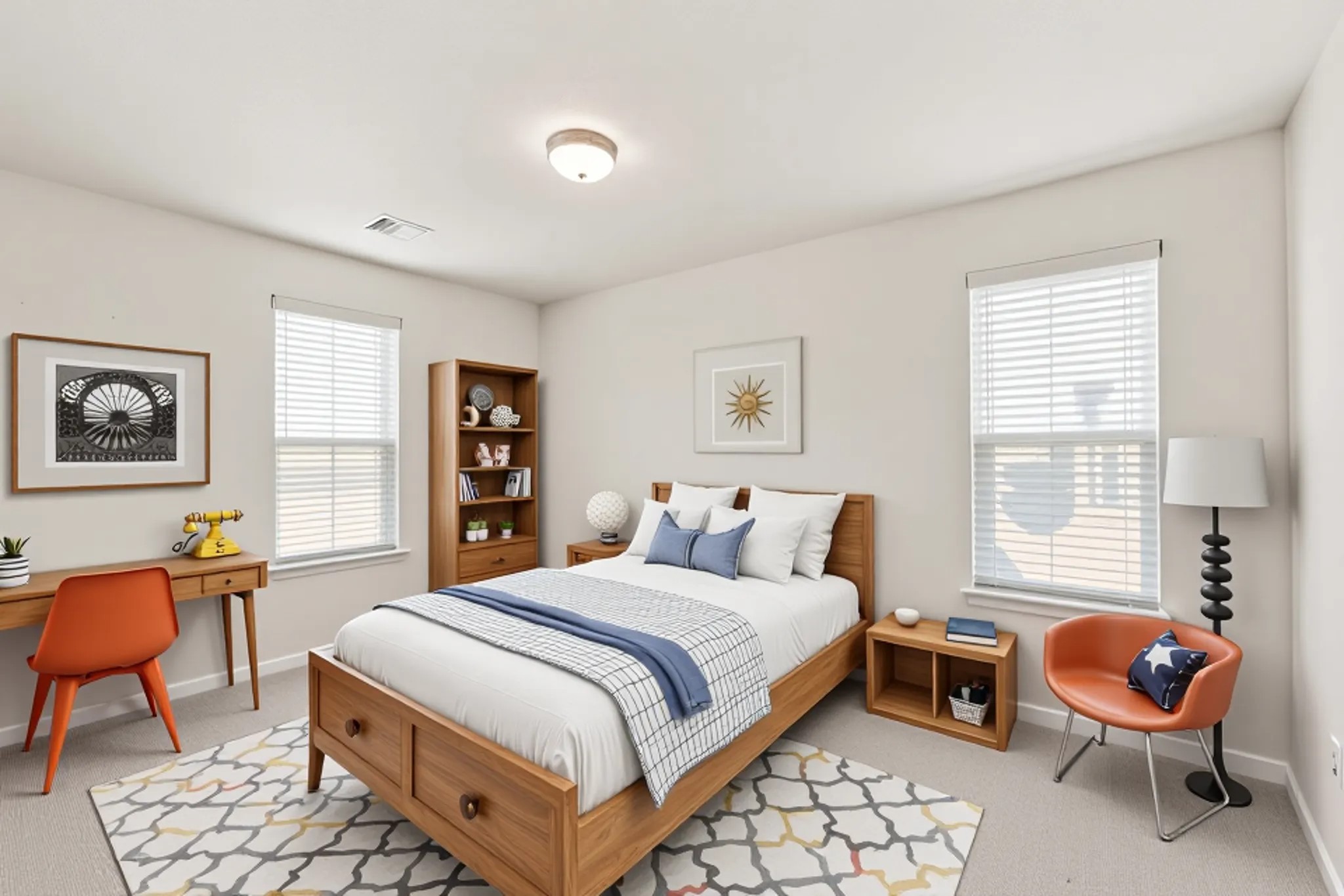 3011 Tandem Court Rosenberg, TX 77471 - Photo 20 of 29 a bedroom with a bed a bookshelf and a window