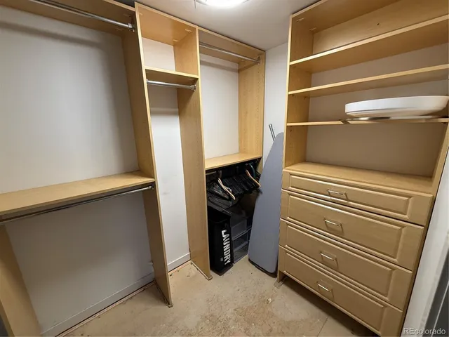 a view of walk in closet