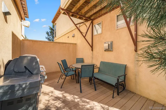 a view of outdoor seating