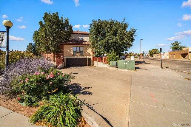 a building view with a outdoor space