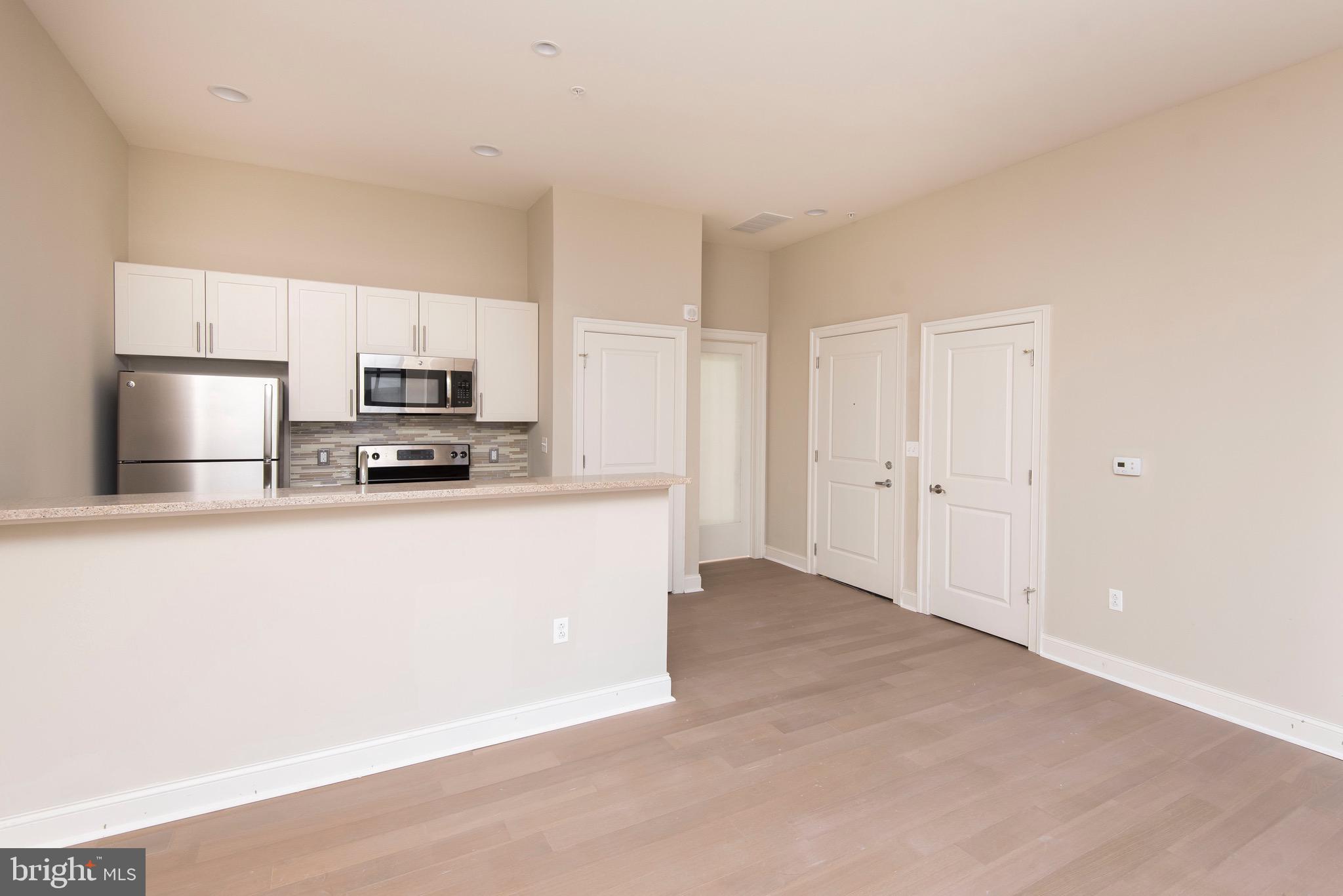 103 South Gay Street, Unit 1BR Baltimore, MD 21202 - Photo 45 of 92 a kitchen with stainless steel appliances a refrigerator sink and microwave