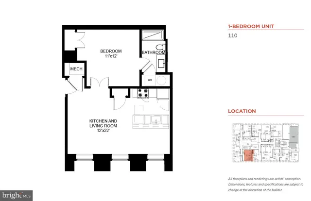 $1,100 | 103 South Gay Street, Unit 1BR, Baltimore, MD 21202