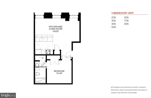 $1,100 | 103 South Gay Street, Unit 1BR, Baltimore, MD 21202