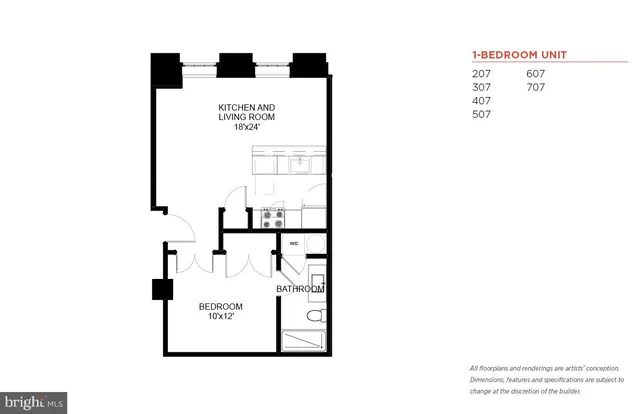 $1,100 | 103 South Gay Street, Unit 1BR, Baltimore, MD 21202