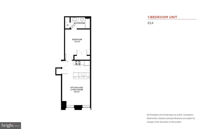 $1,100 | 103 South Gay Street, Unit 1BR, Baltimore, MD 21202