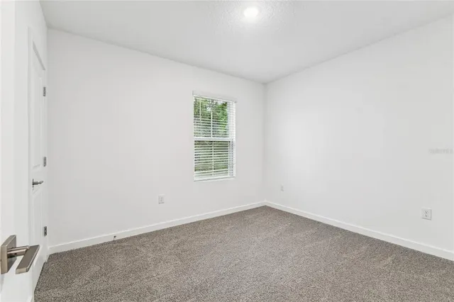 a view of backyard with green space