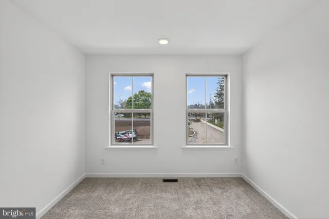 an empty room with a window